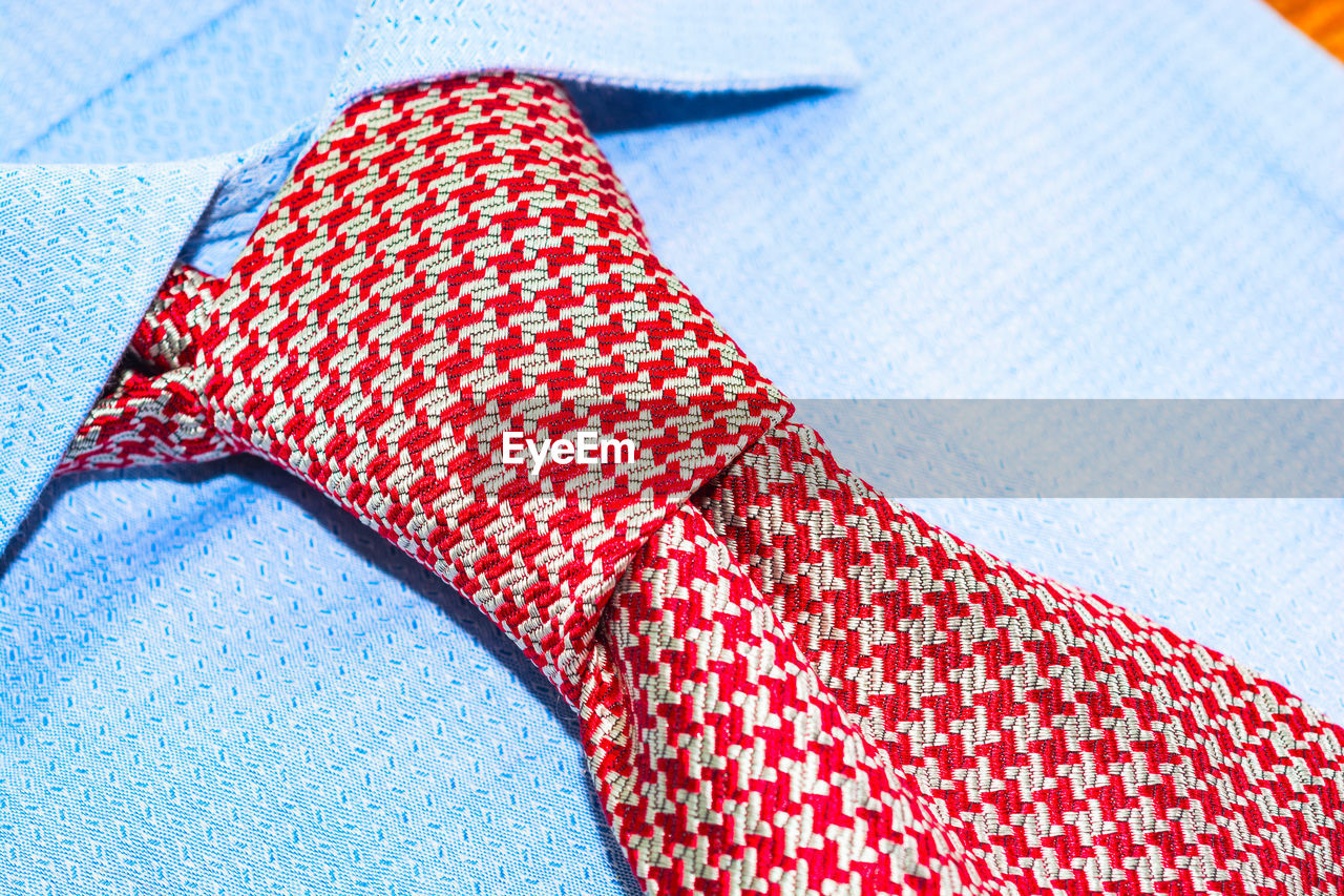 Close-up of shirt with necktie