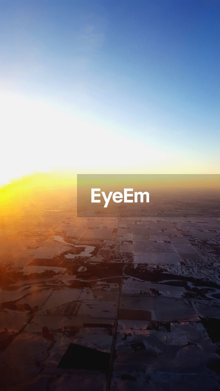 AERIAL VIEW OF LANDSCAPE AGAINST CLEAR SKY