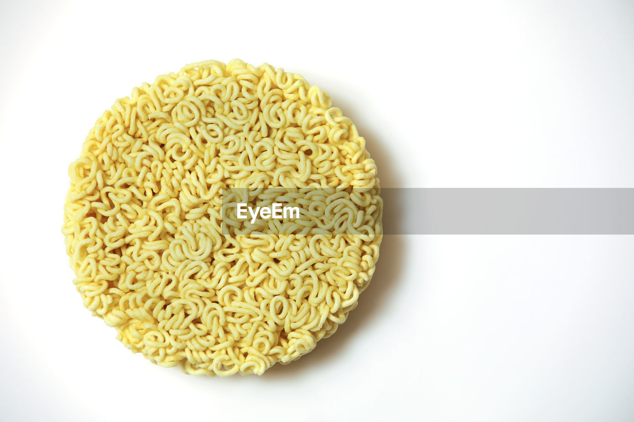 HIGH ANGLE VIEW OF BREAD IN WHITE BACKGROUND