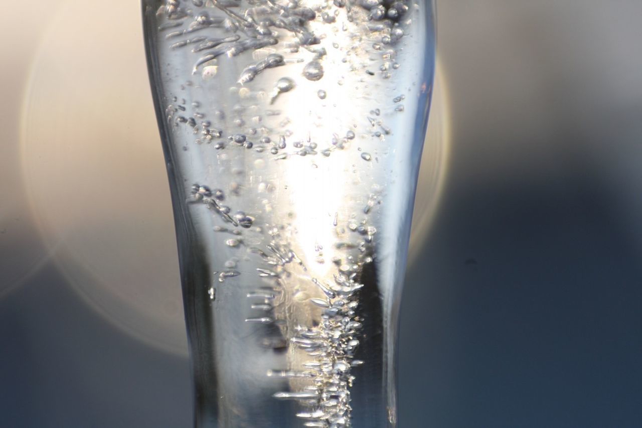 Close up of glass of water