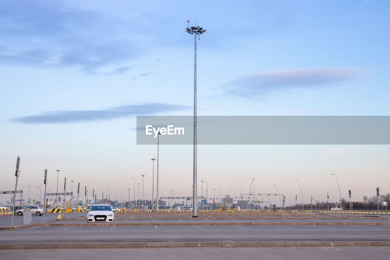 View of parking lot against sky