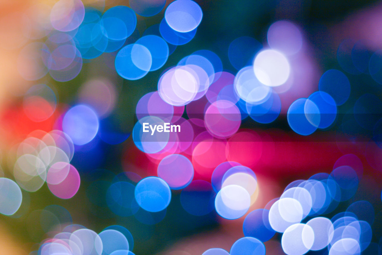 Close-up of defocused lights
