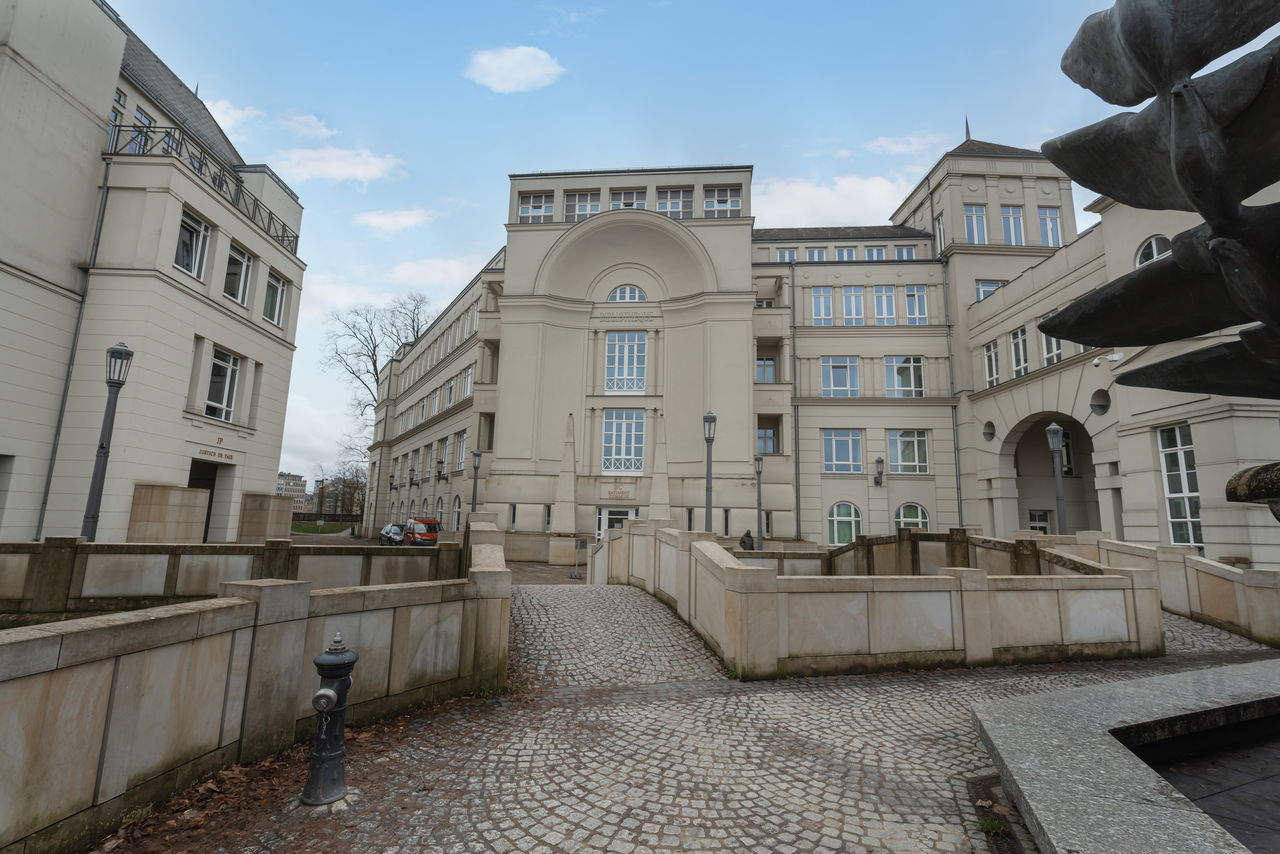 low angle view of buildings in city