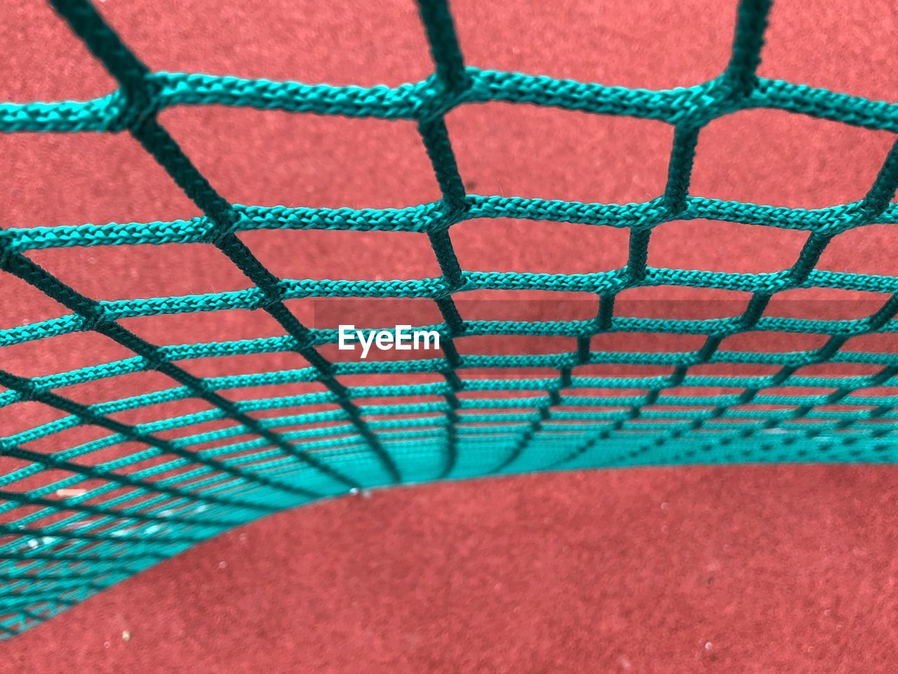 High angle view of sports net on field
