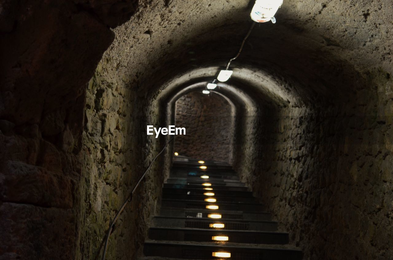 INTERIOR OF EMPTY TUNNEL