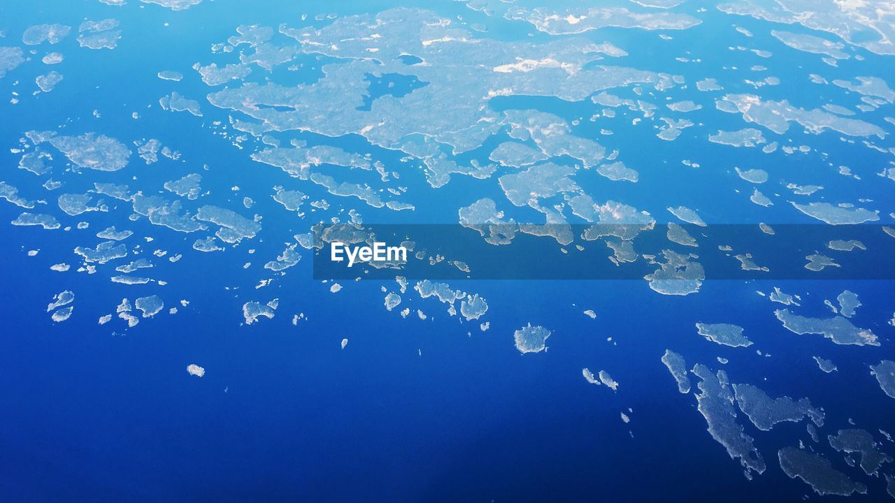 Aerial view of islands on archipelago sea