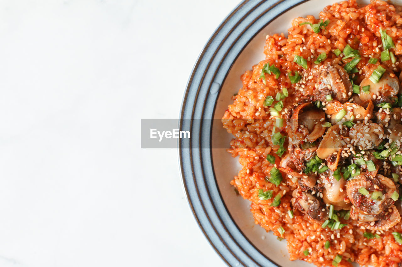 Cockle bibimbap, korean traditional winter season food