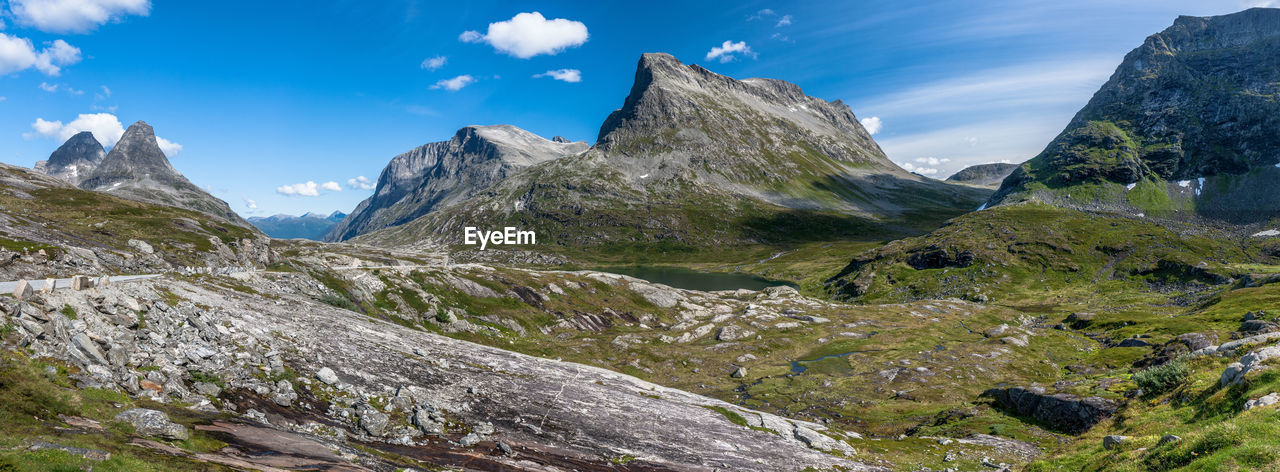 Panoramic shot of rocky landscape