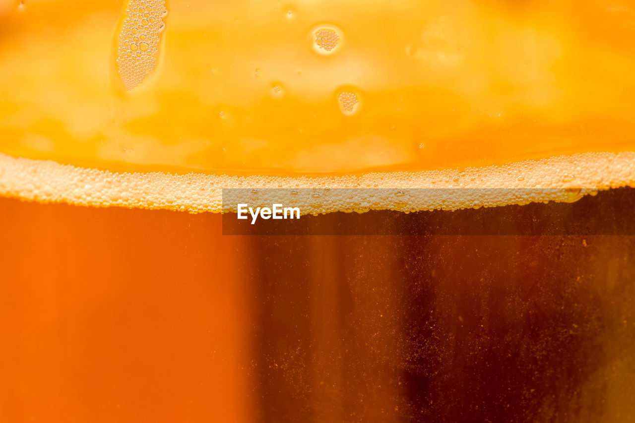 Full frame shot of beer glass