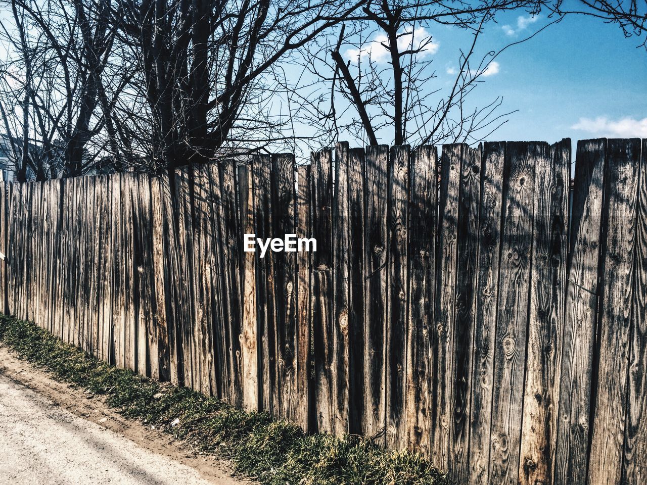 Rustic wooden fence