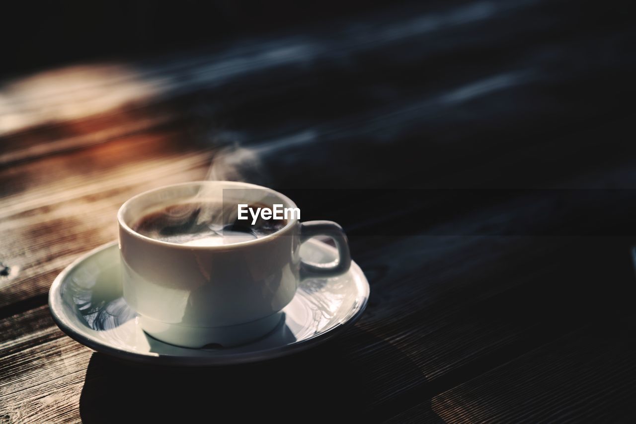 close-up of cappuccino on table