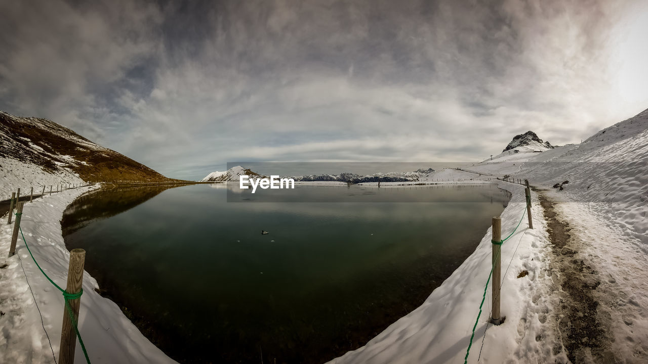 SCENIC VIEW OF SNOWCAPPED MOUNTAIN AGAINST SKY