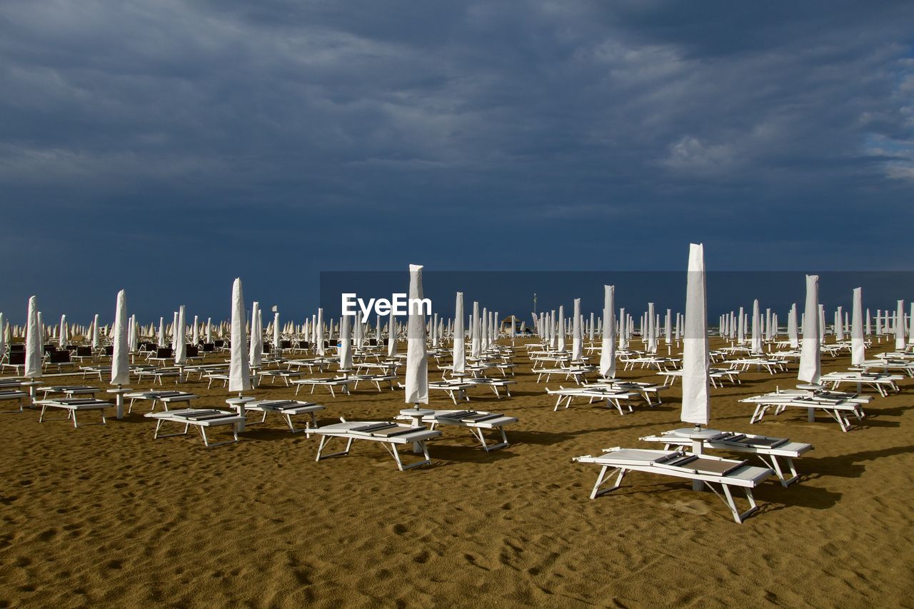 View of beach umbrellas 