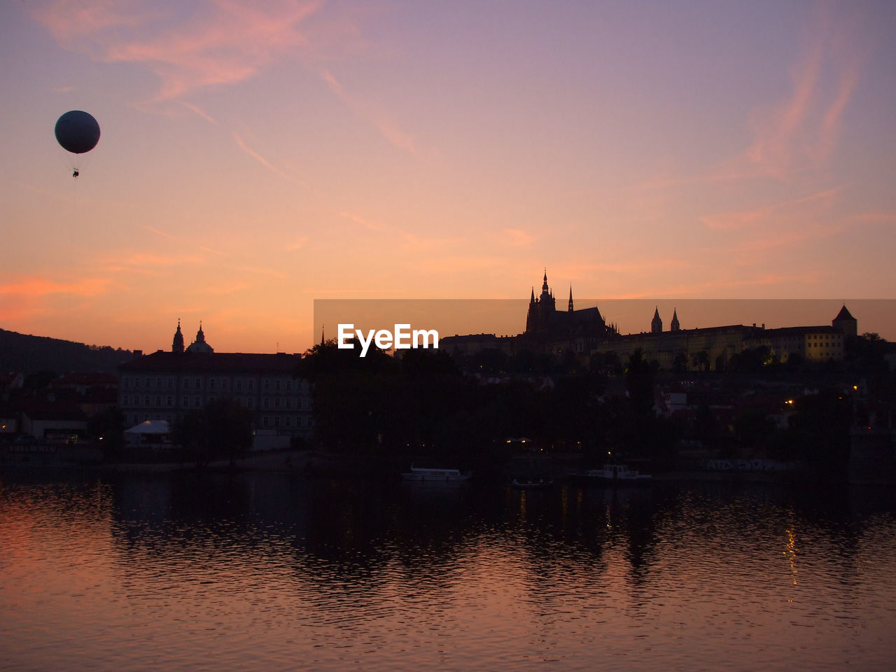 Prague castle at dusk