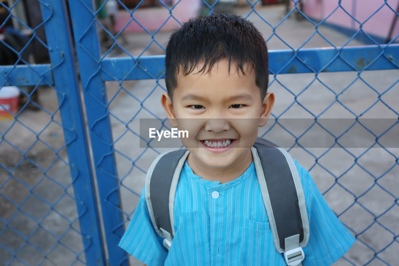 Portrait of boy smiling