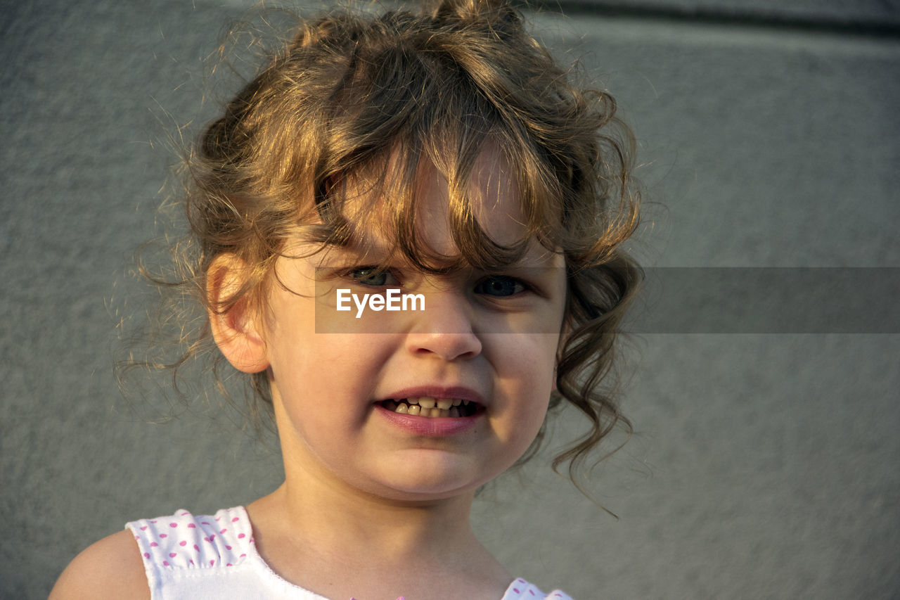 Close-up portrait of cute girl