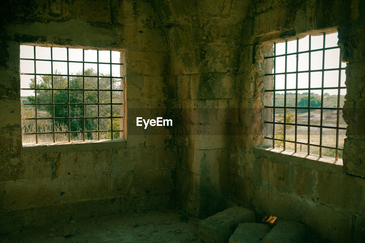 Interior of abandoned building