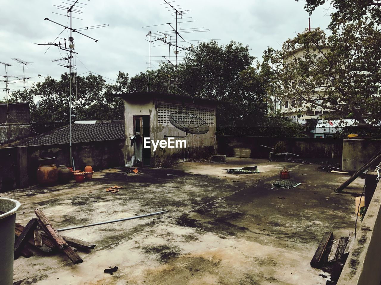 CARS ON BUILT STRUCTURES AGAINST SKY