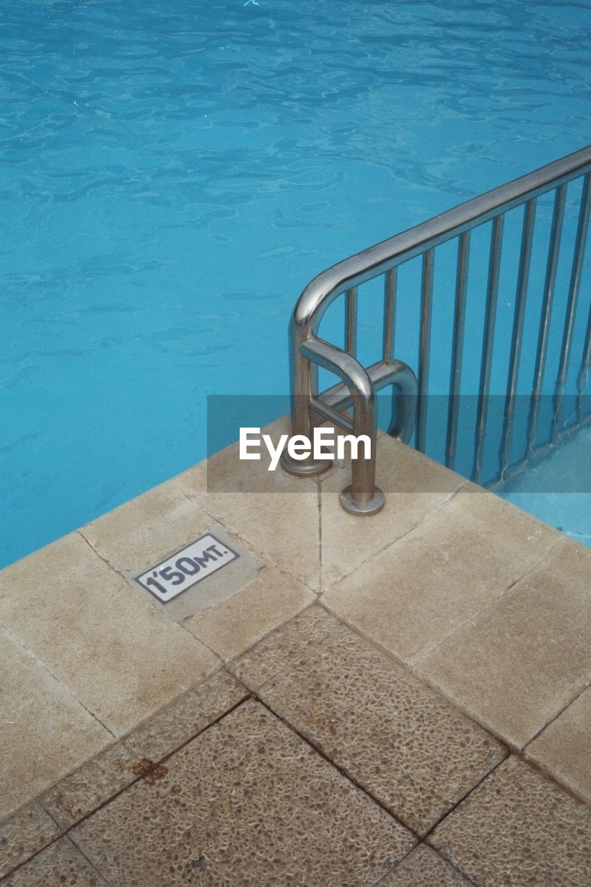 High angle view of swimming pool