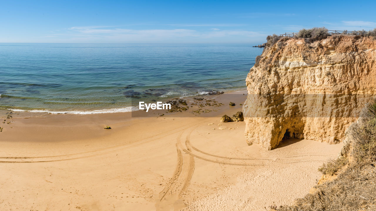 PANORAMIC VIEW OF BEACH AGAINST SKY