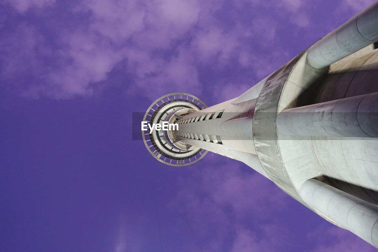 Directly below shot of tower against sky