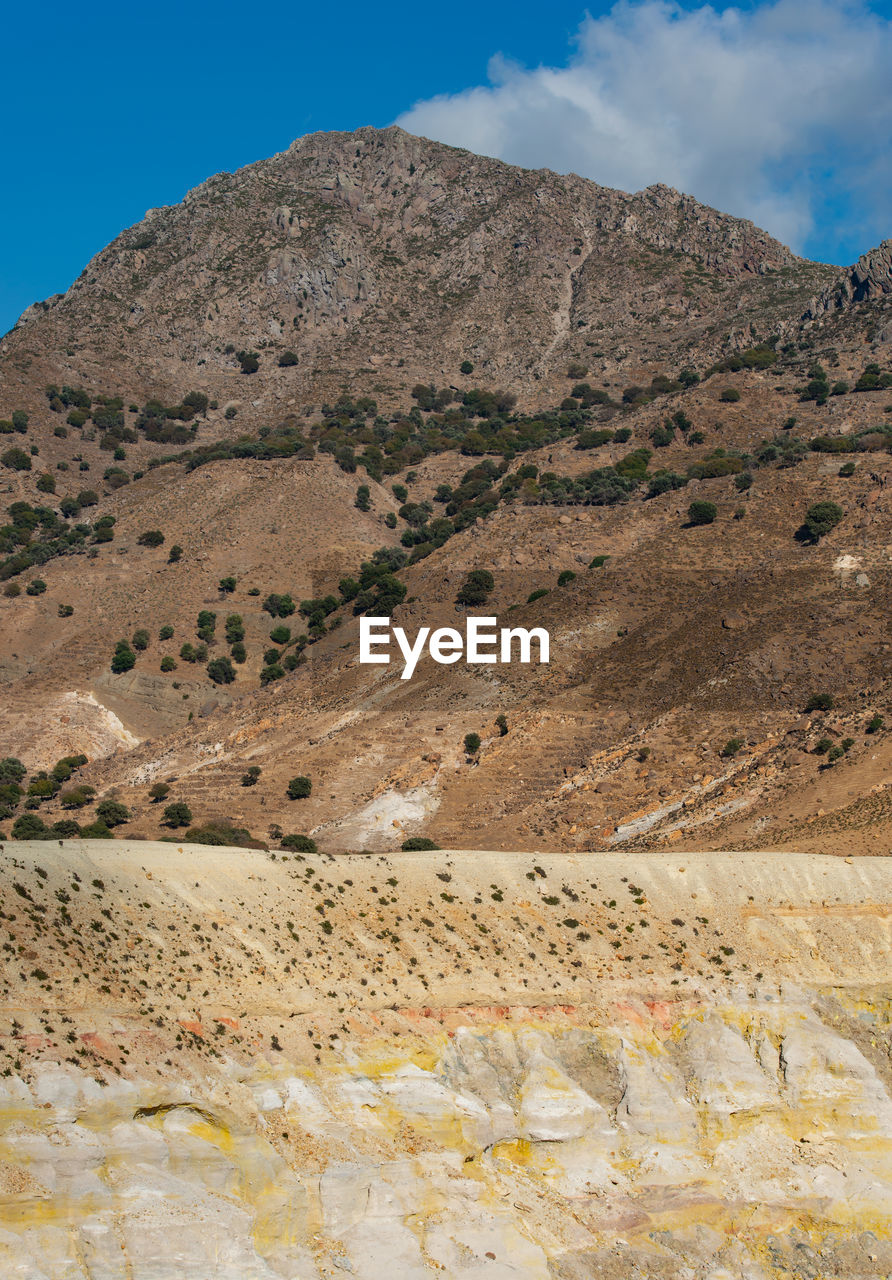 Volcanic crater stefanos in the lakki valley of the island nisyros greece