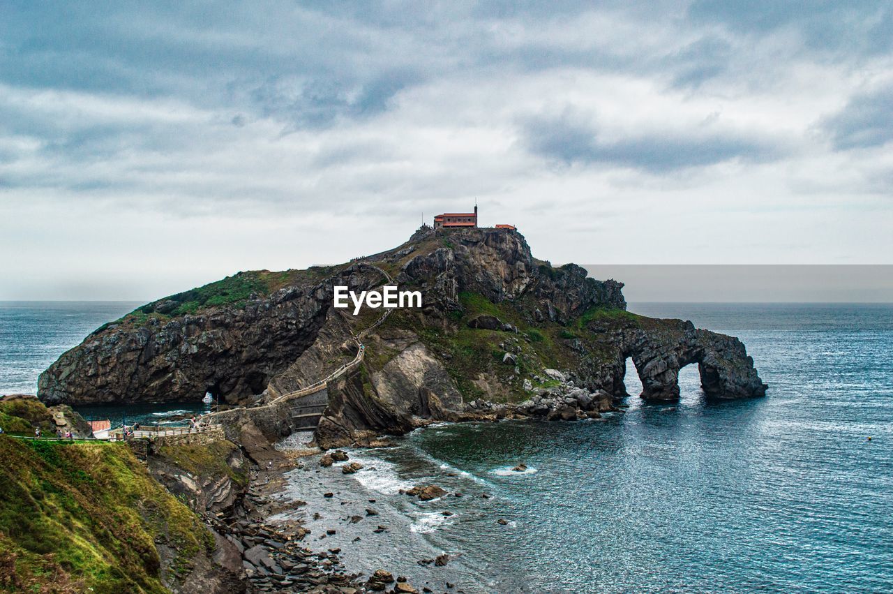 San juan de gaztelugatxe against the dramatic sky