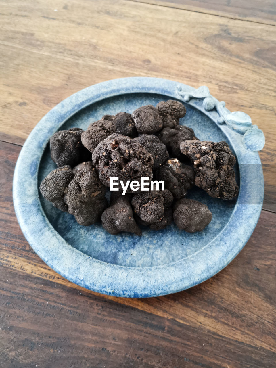 High angle view of breakfast in bowl on table