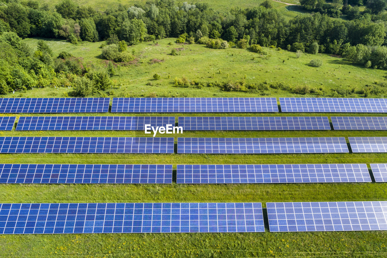 Germany, baden-wuerttemberg, schurwald, solar plant