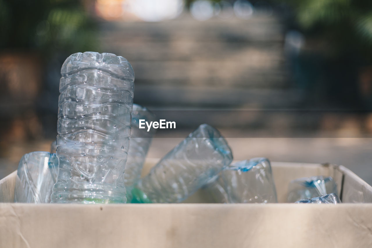 CLOSE-UP OF WATER IN GLASS ON TABLE