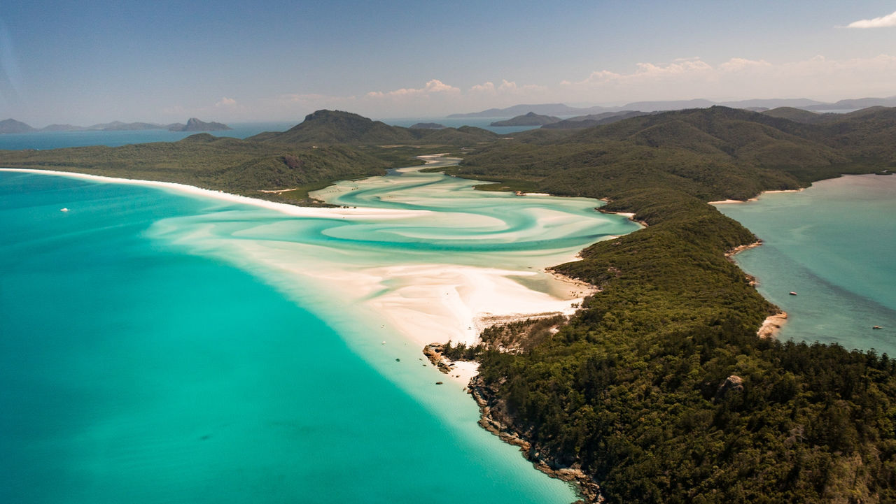 Aerial view of beach 