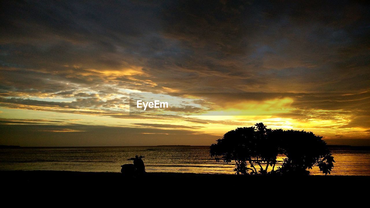 SCENIC VIEW OF SEA DURING SUNSET