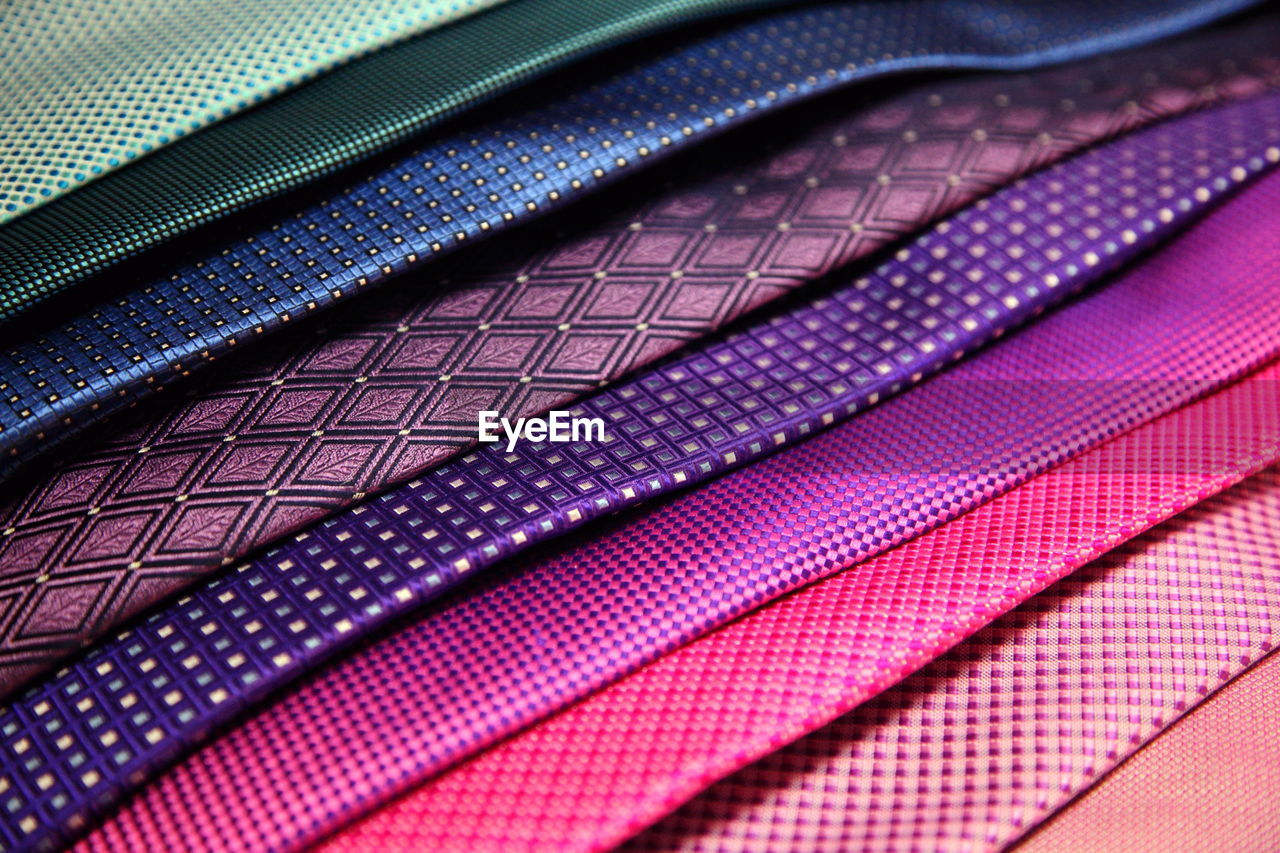 Full frame shot of colorful neckties