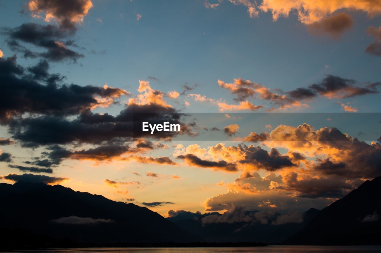 Low angle view of sky during sunset