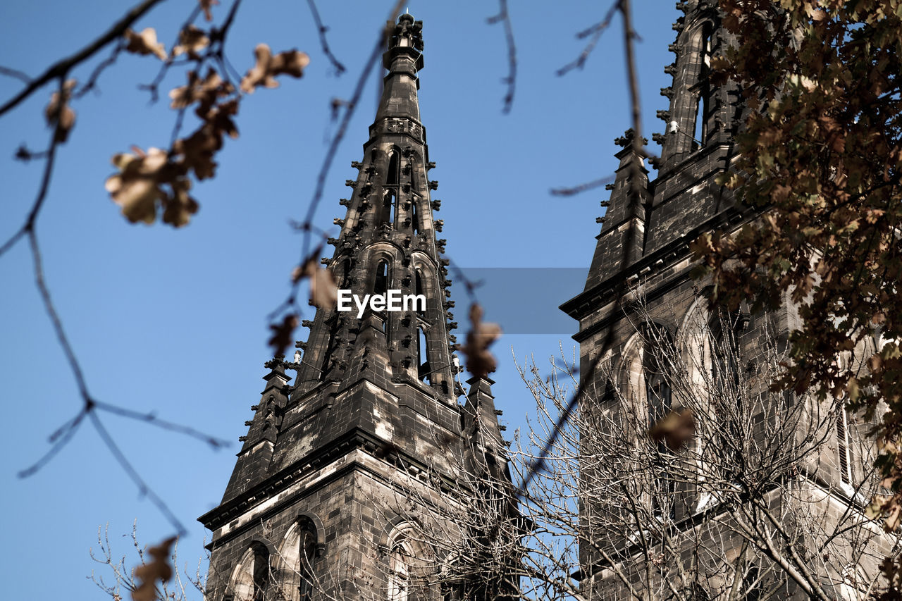 Low angle view of church against sky