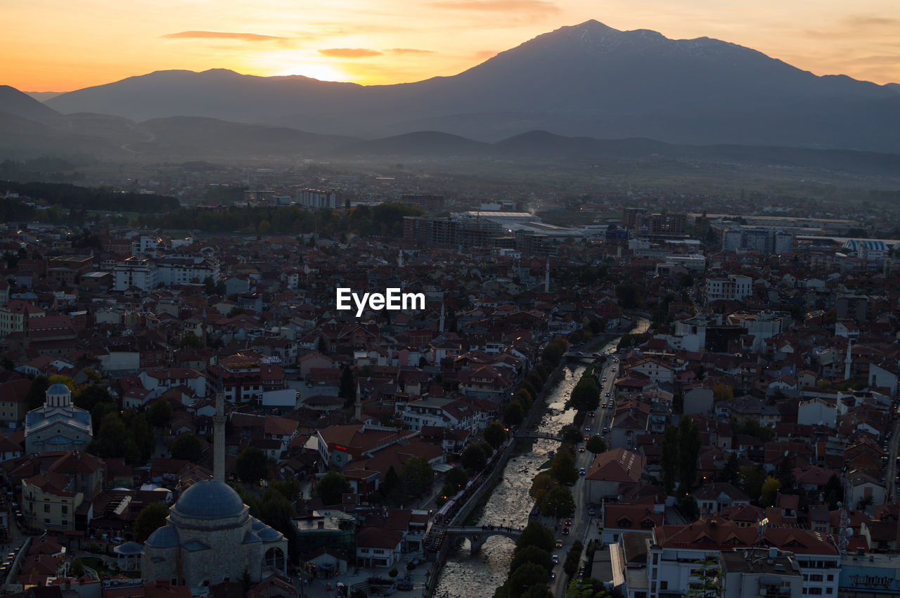 HIGH ANGLE VIEW OF TOWN