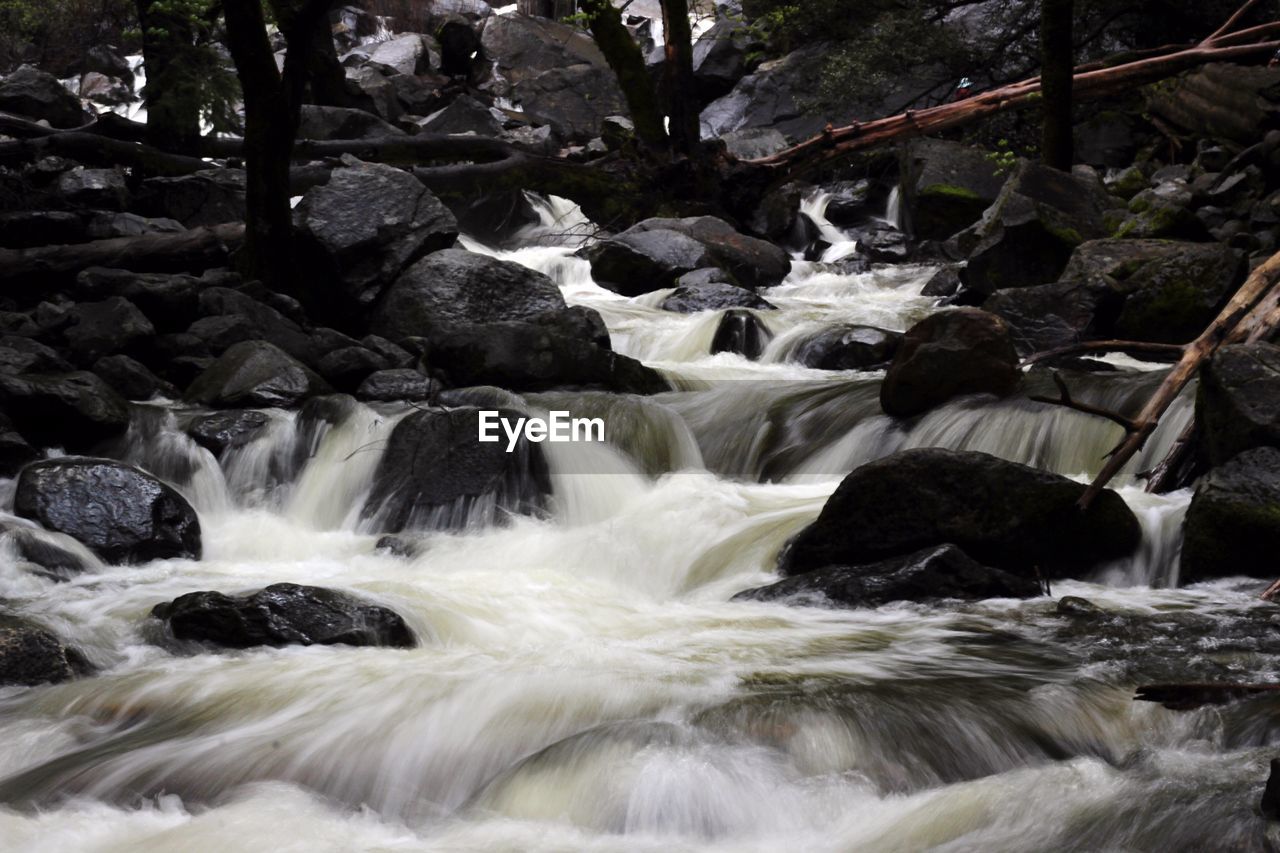 Stream flowing through rocks