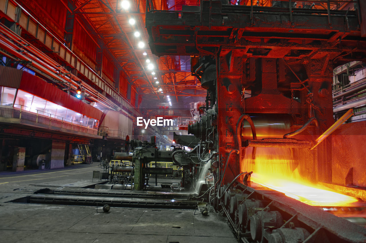 Molten steel in factory