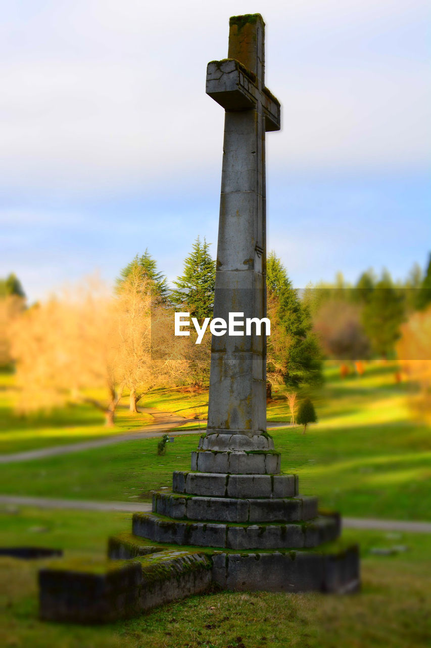 CROSS AT CEMETERY