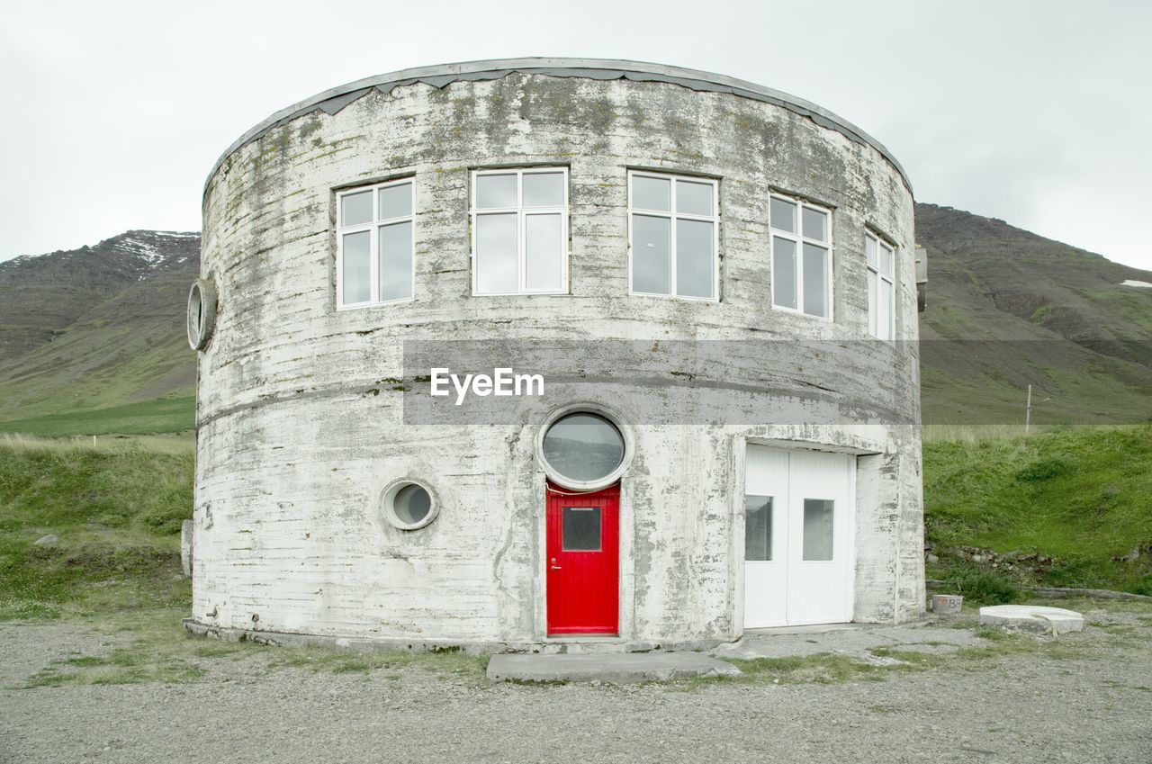 This architecture was used as a fish oil tank near flateyri in the west fjords of iceland.