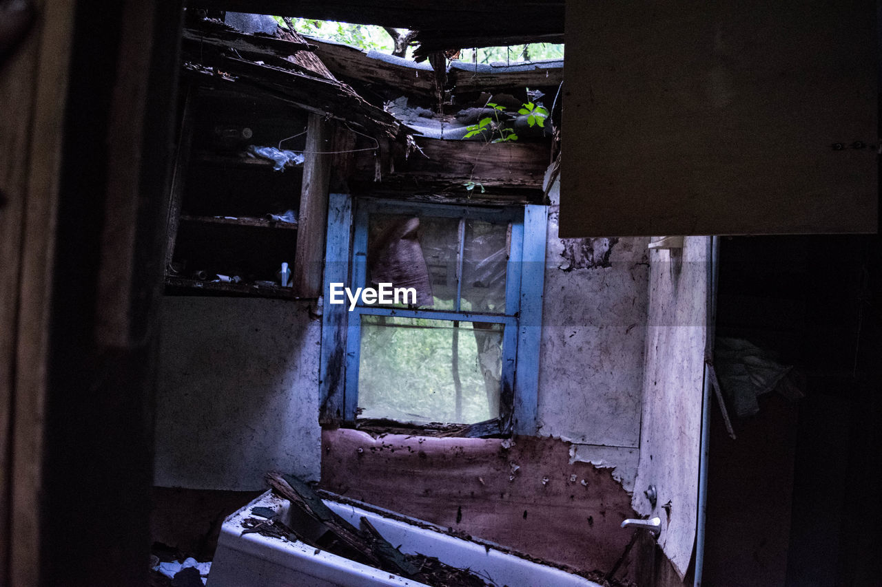 Interior of old abandoned house