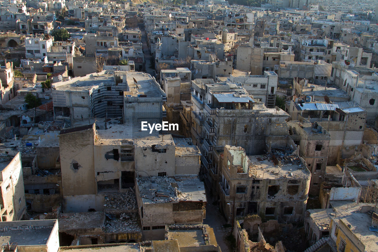 Center of homs city, syria in ruins