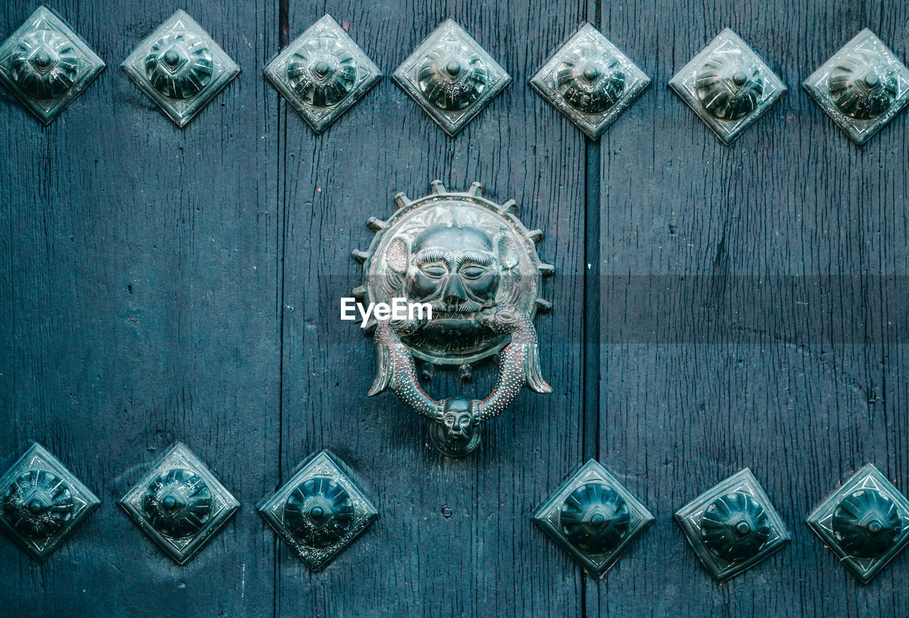 Close-up of old wooden door