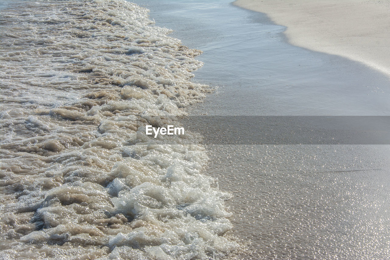 High angle view of sea