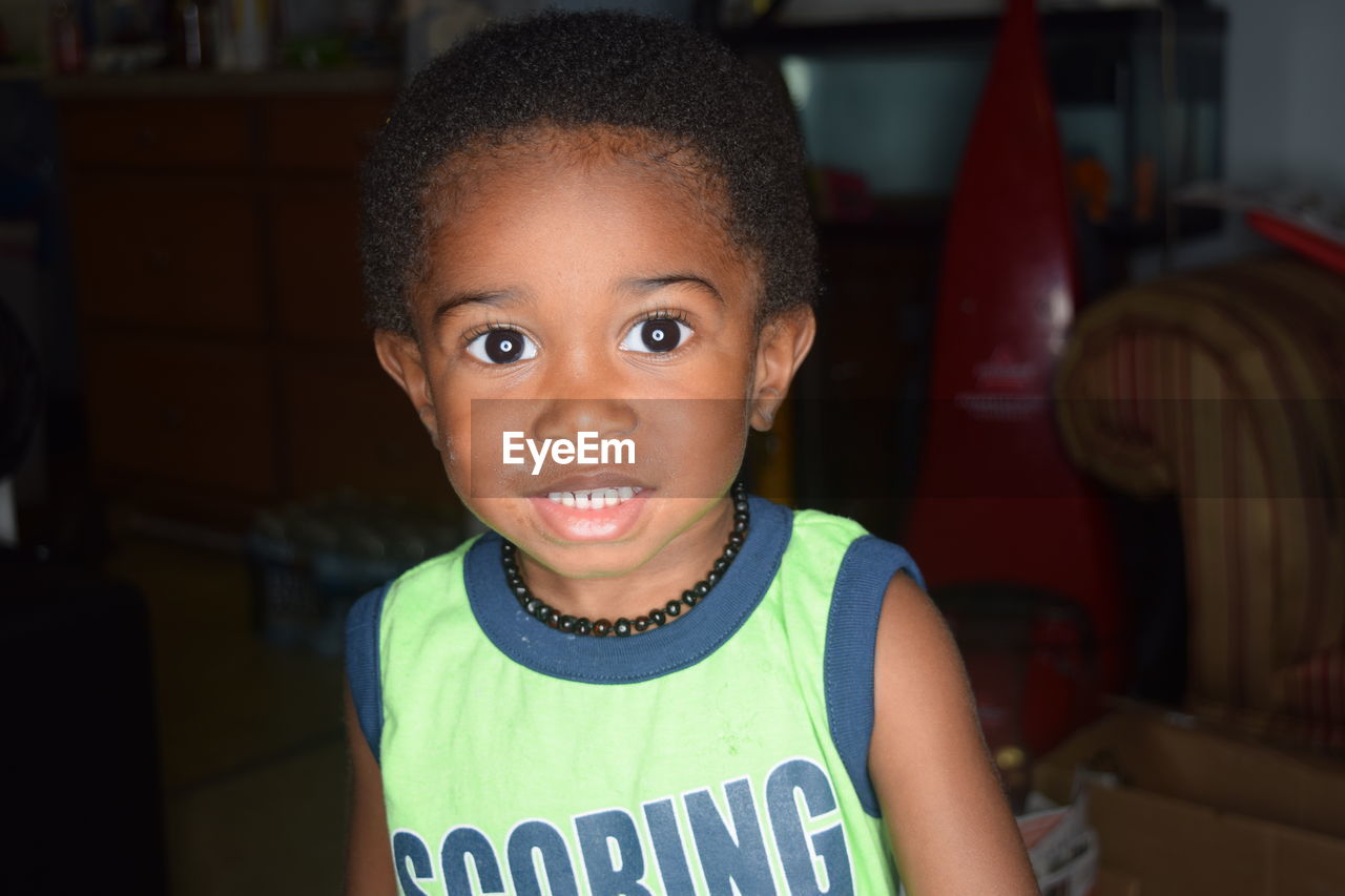 Close-up portrait of boy