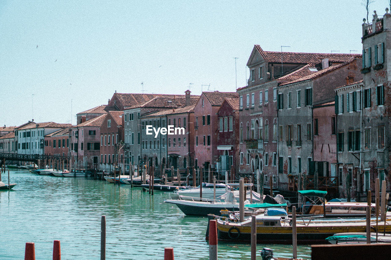 Homes along water in venice