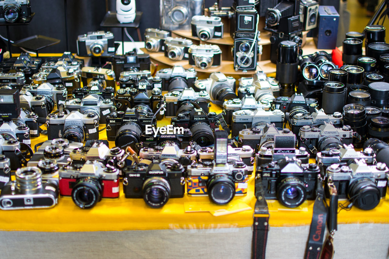 Cameras for sale at store