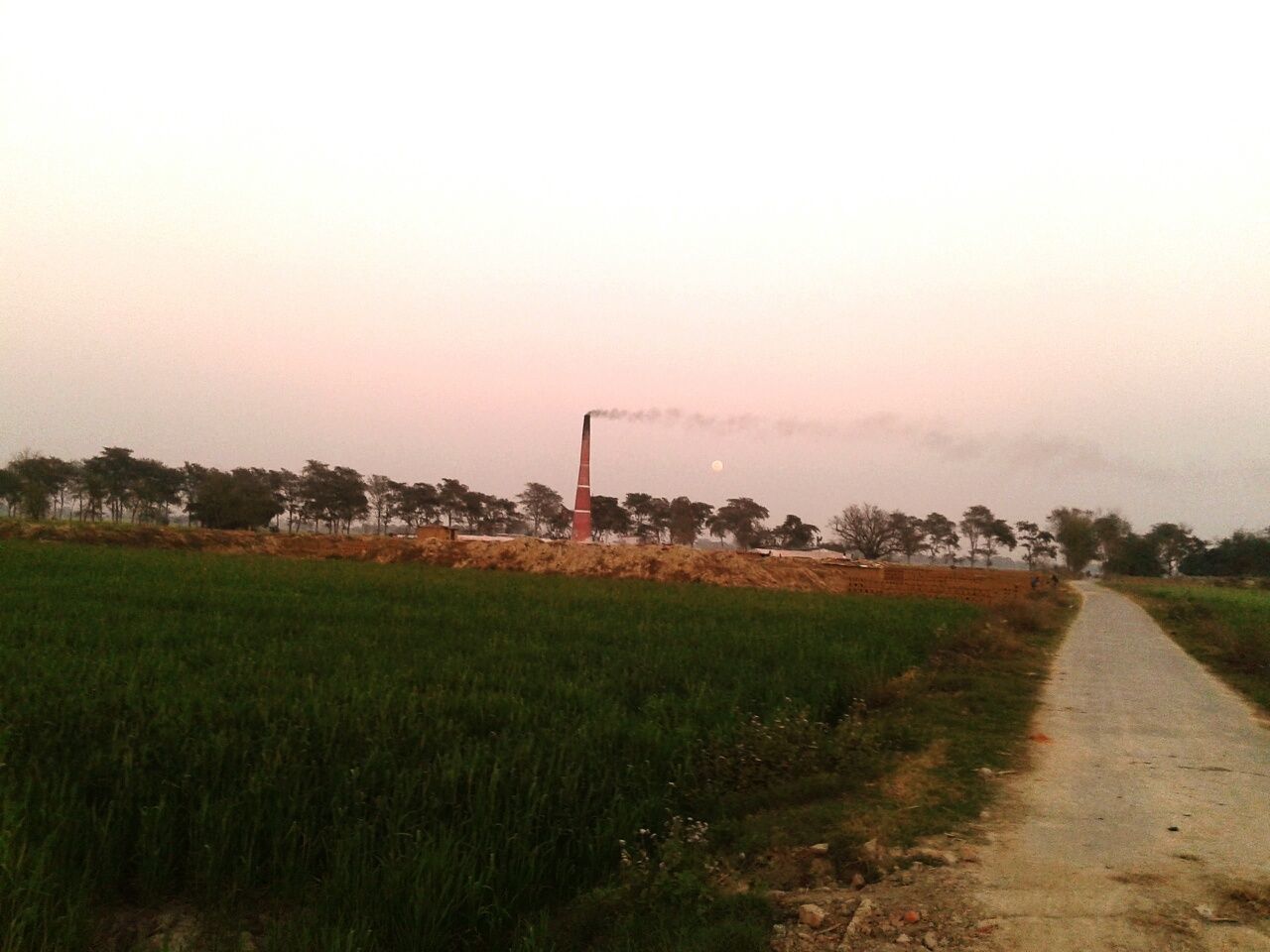 Scenic view of landscape against cloudy sky