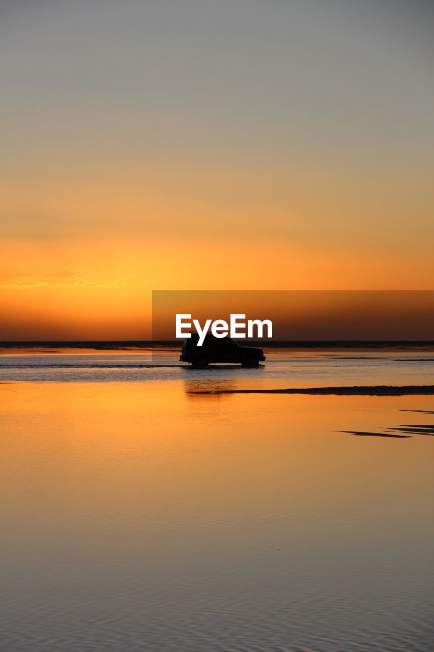 SCENIC VIEW OF SEA DURING SUNSET