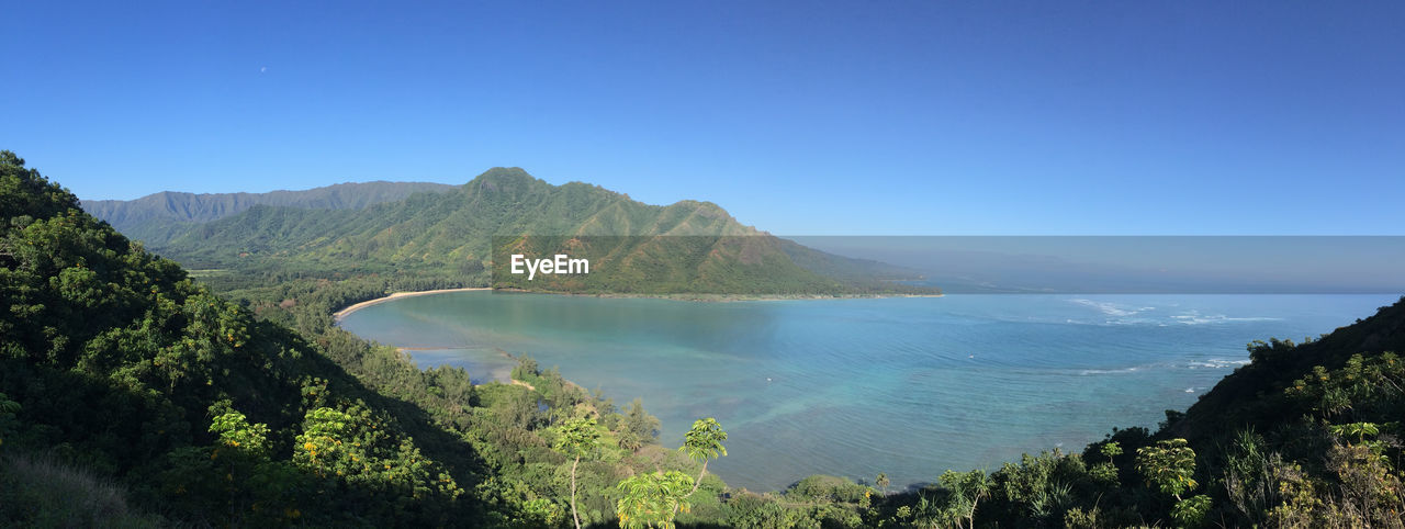 High angle view of calm sea